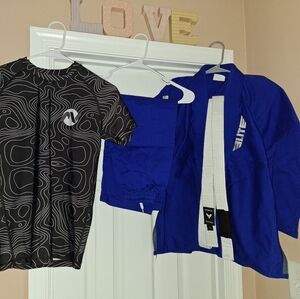 Elite Sports IBJJF Like New Children's Size C2 Gi & Youth Large Rash Guard